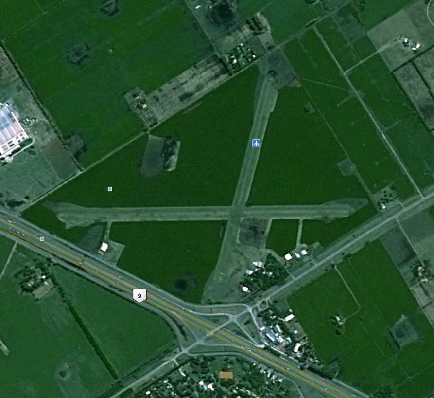 vista satelital aerodromo de Zarate