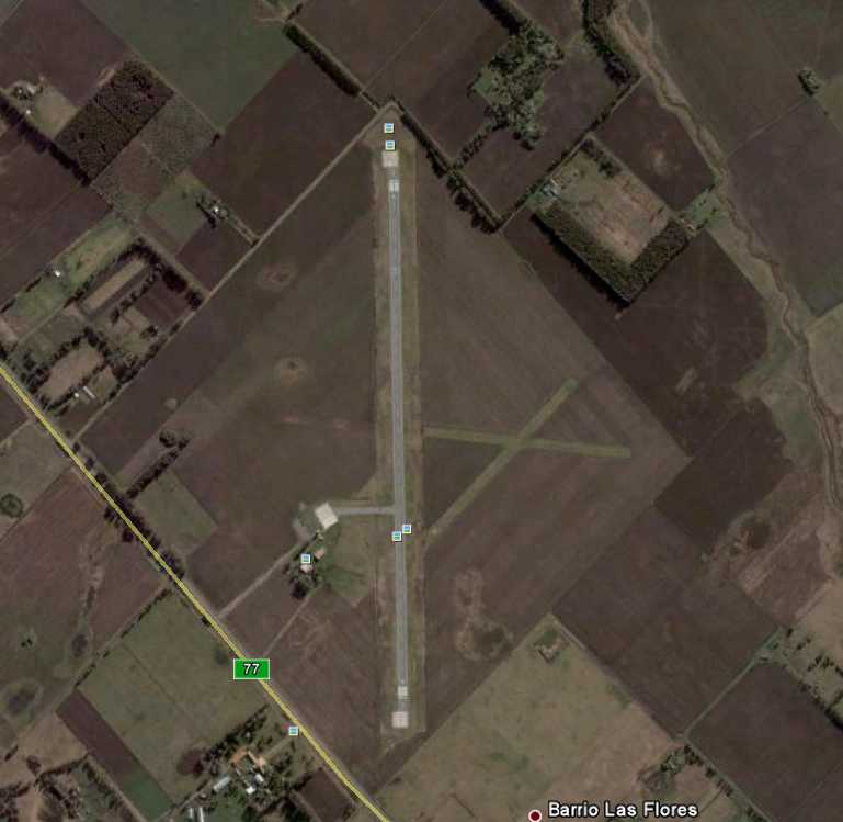 vista satelital aeropuerto de miramar pcia de Buenos Aires Argentina